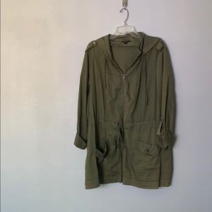 Green military jacket